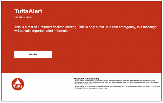 Screenshot of Desktop Alerts